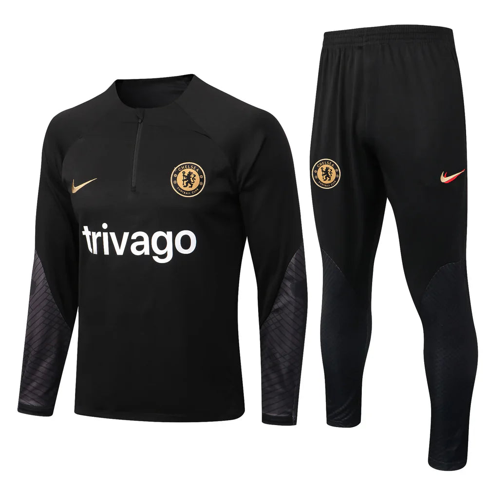Chelsea Black Design 2 Tracksuit