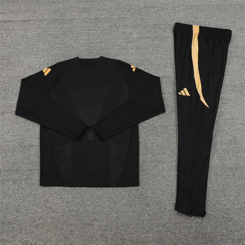 Real Madrid Black and Gold Design 3 Tracksuit