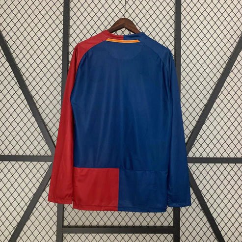 Retro Barcelona 2008 Long Sleeve Home Champions League Jersey