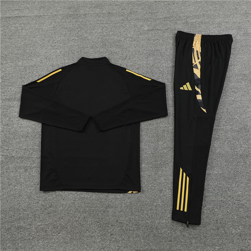 Real Madrid Black and Gold Design 1 Tracksuit