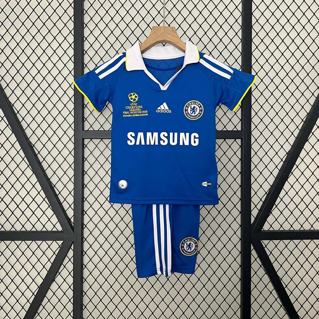 Retro Chelsea 2008-2009 Champions League Final Home Kids Jersey