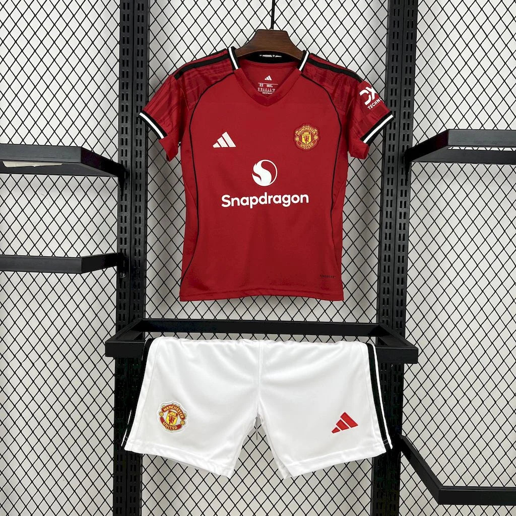 Manchester United 2025/2026 Home Kids Jersey