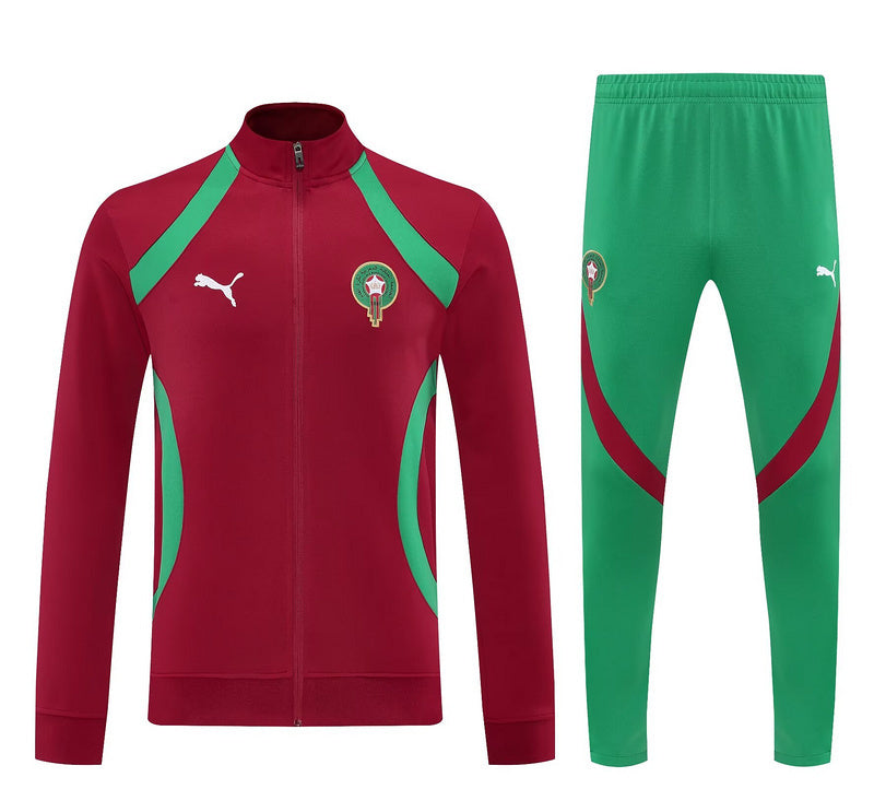 2025-2026 Morocco Red and Green Tracksuit