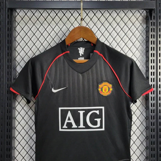 Retro Manchester United 2007/2008 Black Kids Jersey