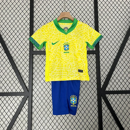 Brazil 2024 Home Kids Jersey