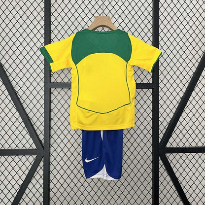 Retro Brazil 2004 Home Kids Jersey