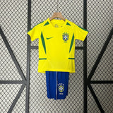 Retro Brazil 2002 Home Kids Jersey