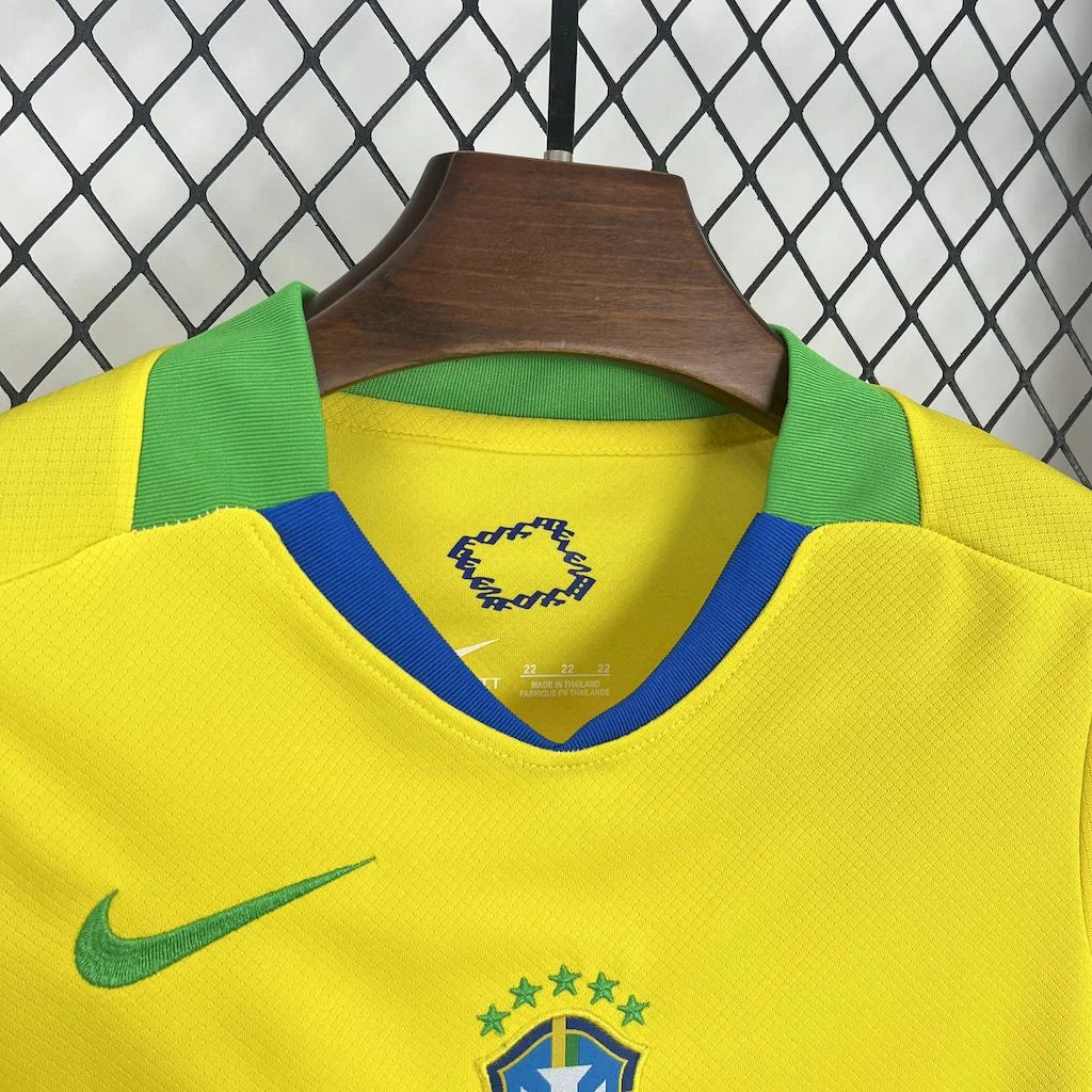 Brazil 2025 Home Kids Jersey