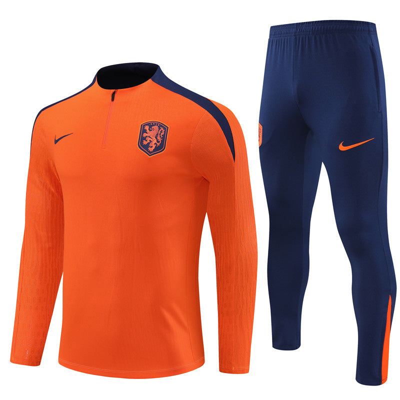 Netherlands Orange and Dark Blue Tracksuit