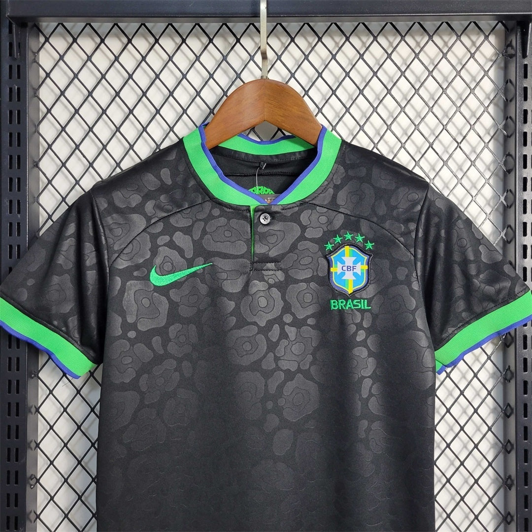 Brazil "Black Leopard" Limited Edition Kids Jersey