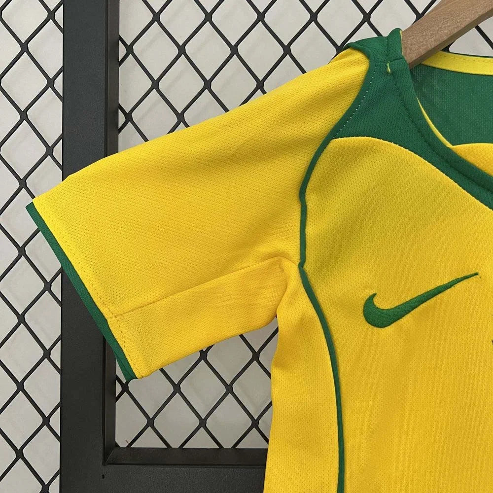 Retro Brazil 2004 Home Kids Jersey