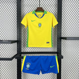 Brazil 2025 Home Kids Jersey