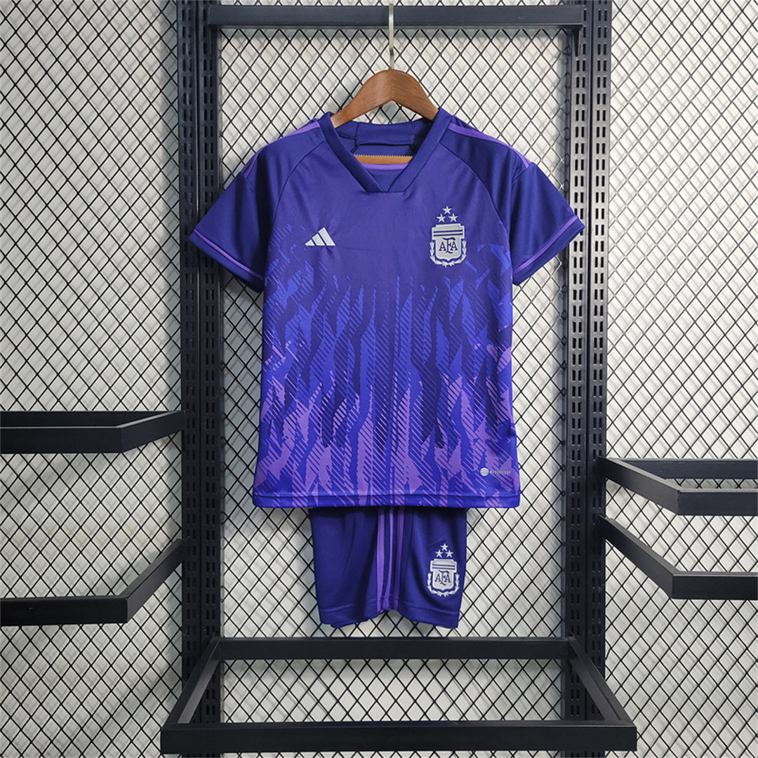 Argentina 2022 Away Kids Jersey