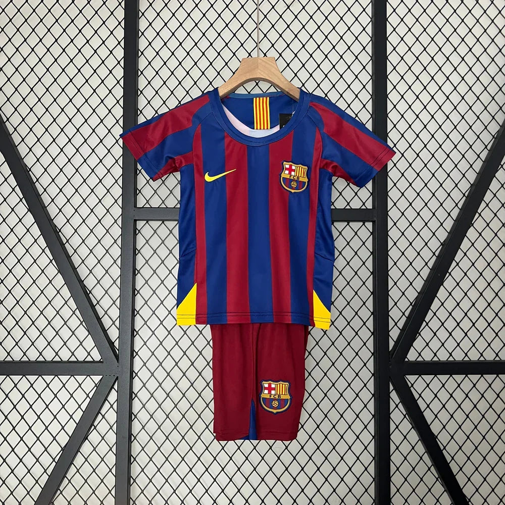 Retro Barcelona 2005/2006 Home Kids Jersey