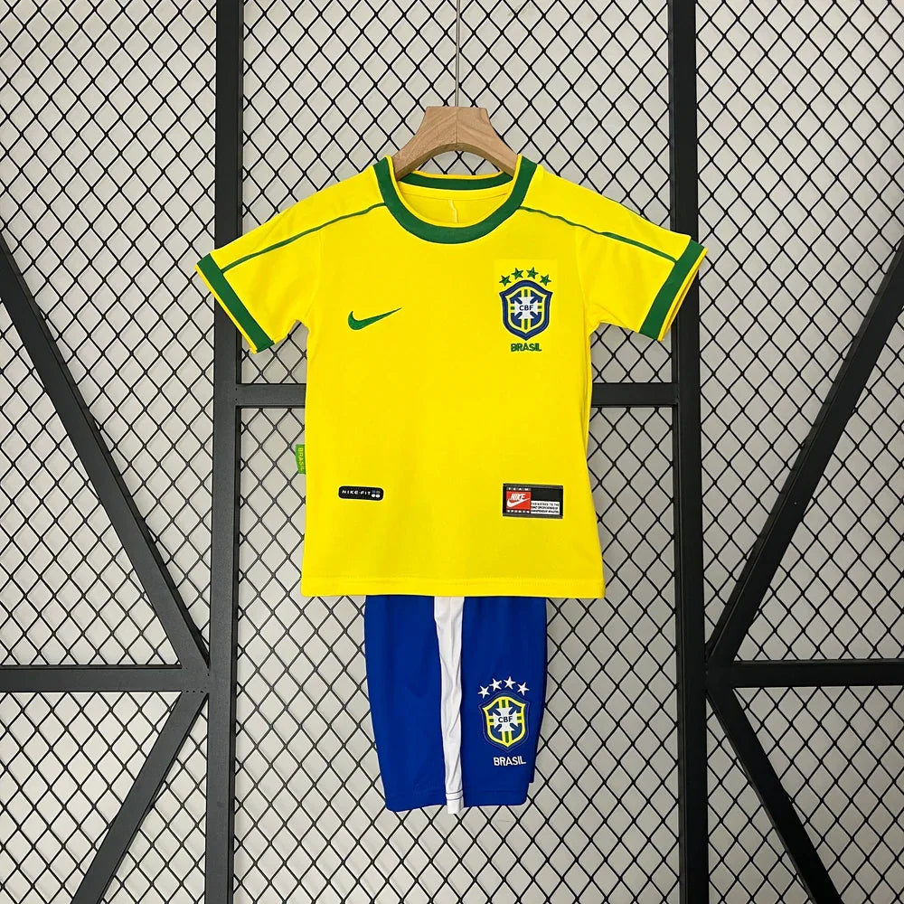 Retro Brazil 1988 Home Kids Jersey
