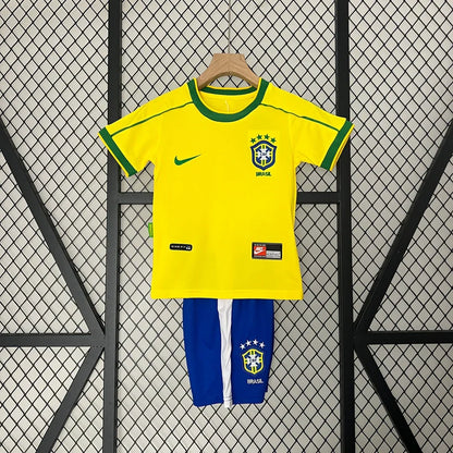 Retro Brazil 1988 Home Kids Jersey