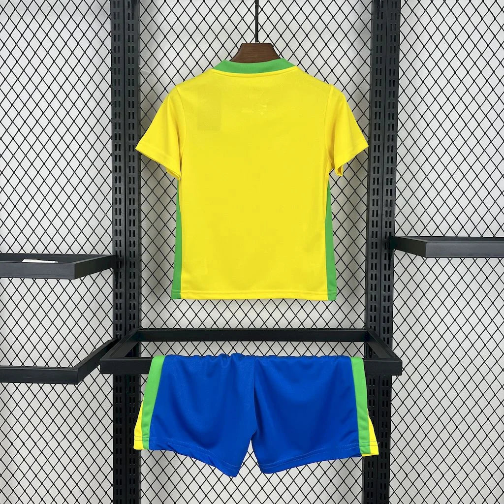 Brazil 2025 Home Kids Jersey