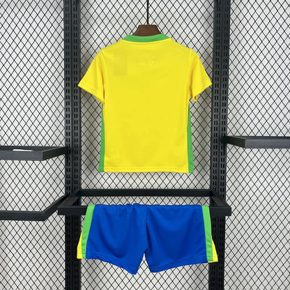 Brazil 2025 Home Kids Jersey