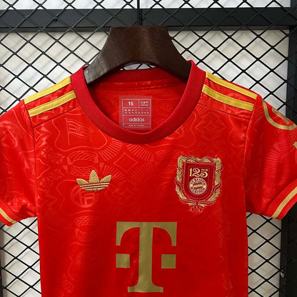 Bayern Munich 2025/2026 125th Anniversary Edition Red Kids Jersey