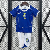 Retro Brazil 2004 Away Kids Jersey