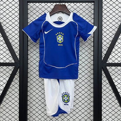 Retro Brazil 2004 Away Kids Jersey