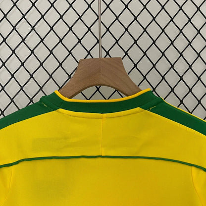 Retro Brazil 1998 Home Kids Jersey