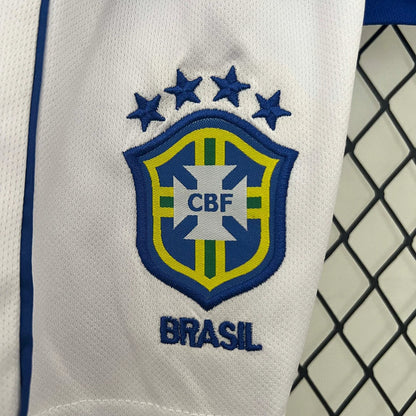 Retro Brazil 2002 Away Kids Jersey