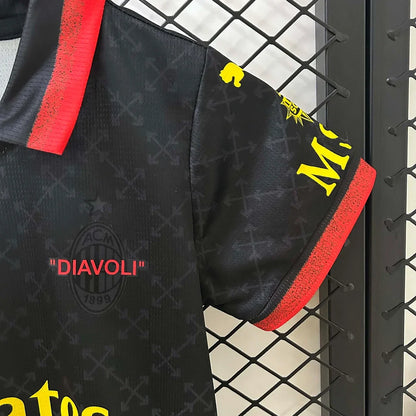 AC Milan 2024/2025 x Off White Limited Edition Design 1 Kids Jersey