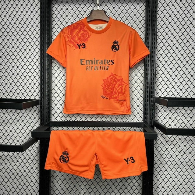 Real Madrid 2024/2025 x Y3 Fourth Orange Kids Jersey