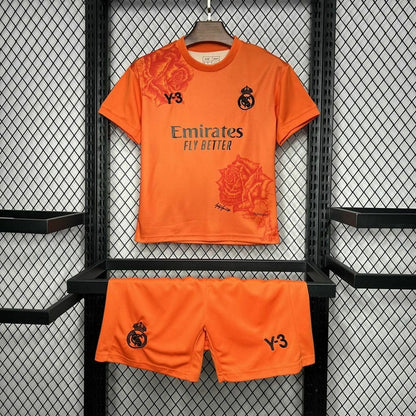 Real Madrid 2024/2025 x Y3 Fourth Orange Kids Jersey