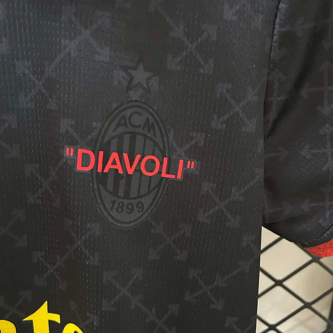 AC Milan 2024/2025 x Off White Limited Edition Design 1 Kids Jersey