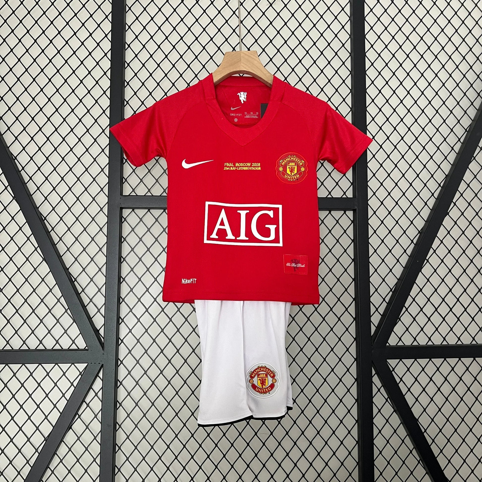 Retro Manchester United 2007/2008 Home Kids Jersey