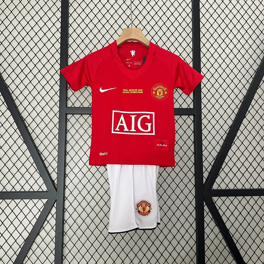 Retro Manchester United 2007/2008 Home Kids Jersey
