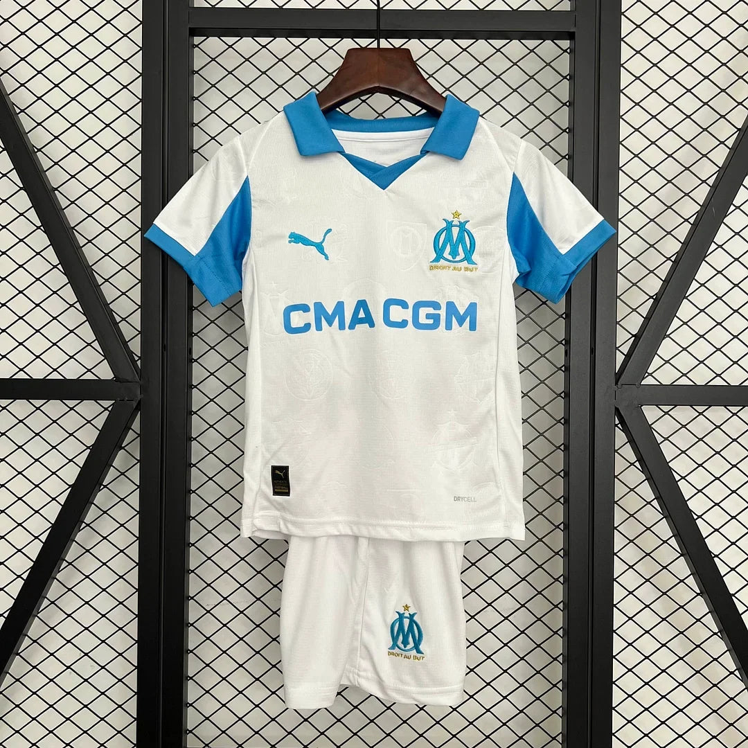 Olympique de Marseille 2025/2026 Home Kids Jersey