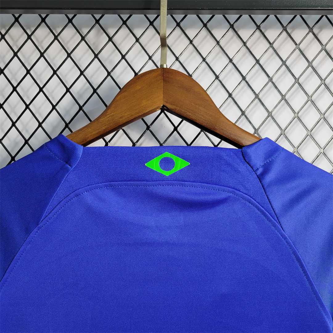 Brazil 2022 Away Kids Jersey