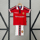 Retro Manchester United 1998/1999 Home Kids Jersey