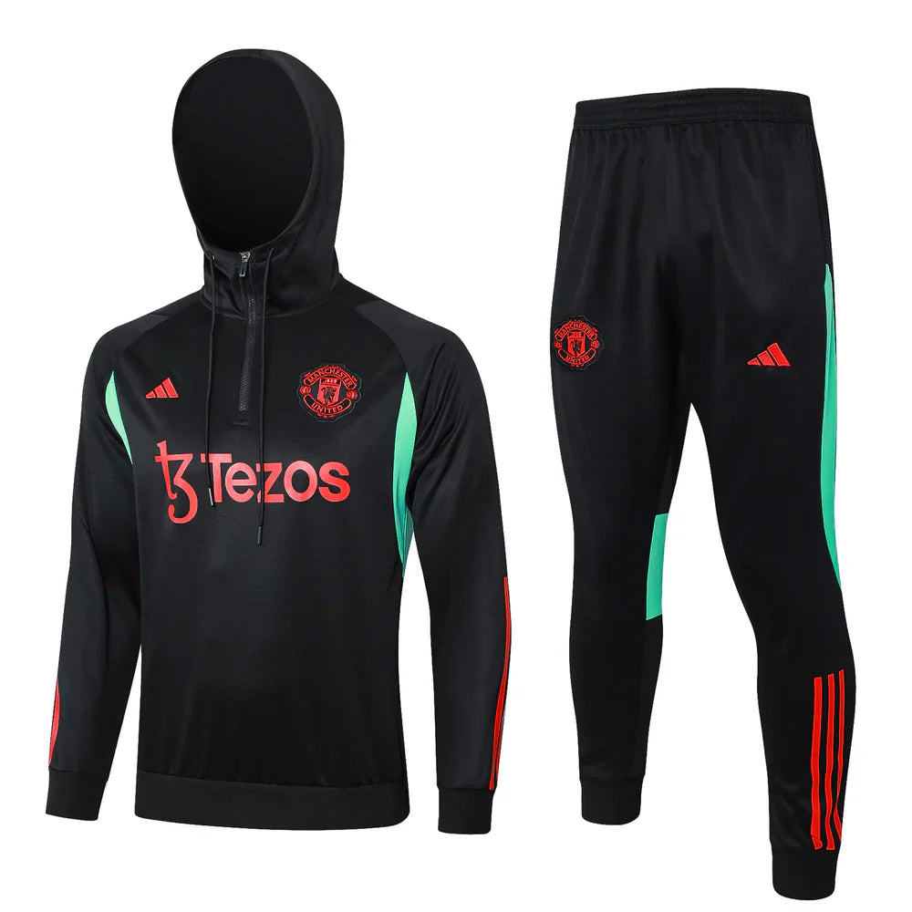 Manchester United Black and Red Design 2 Tracksuit