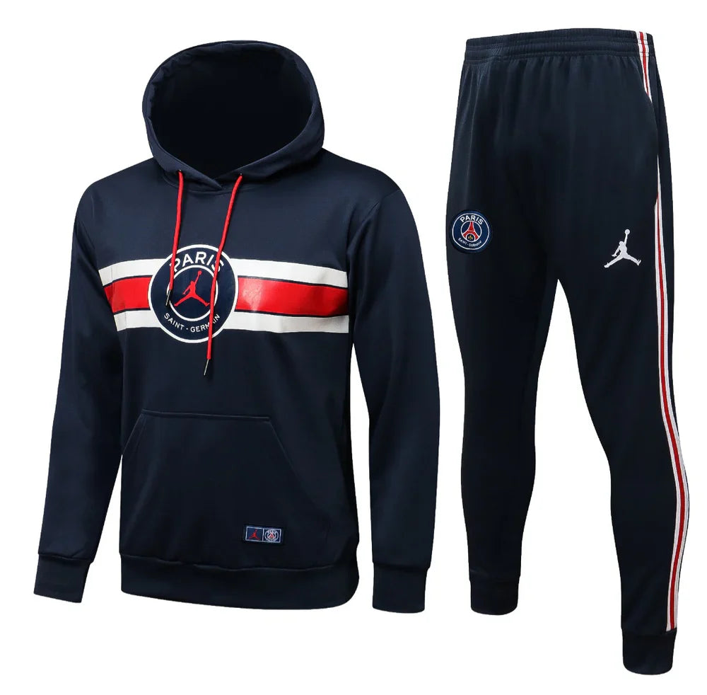 PSG Dark Blue and Red x White Tracksuit