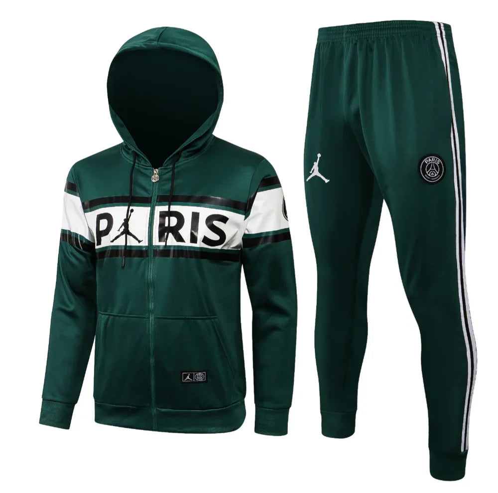 PSG Dark Green and White Design 1 Tracksuit