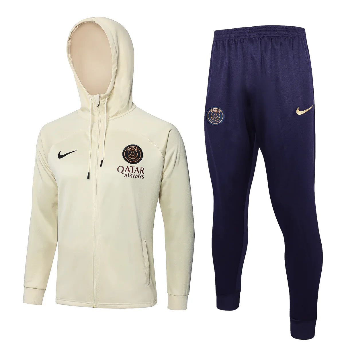 PSG Beige and Dark Blue Tracksuit