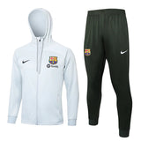 Barcelona White and Dark Green Tracksuit