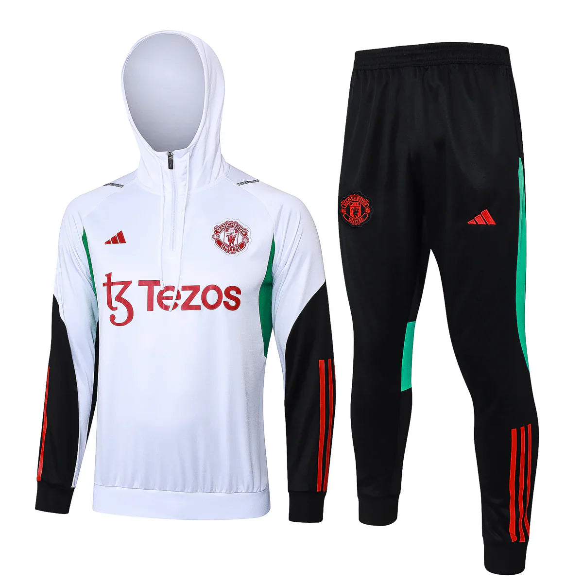 Manchester United White and Black Design 2 Tracksuit