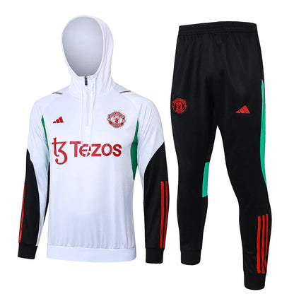 Manchester United White and Black Design 2 Tracksuit