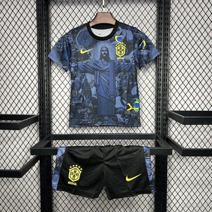 Brazil "Jesus" Blue Limited Edition Kids Jersey