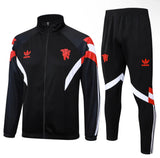 Manchester United Black and Red II Design 2 Tracksuit
