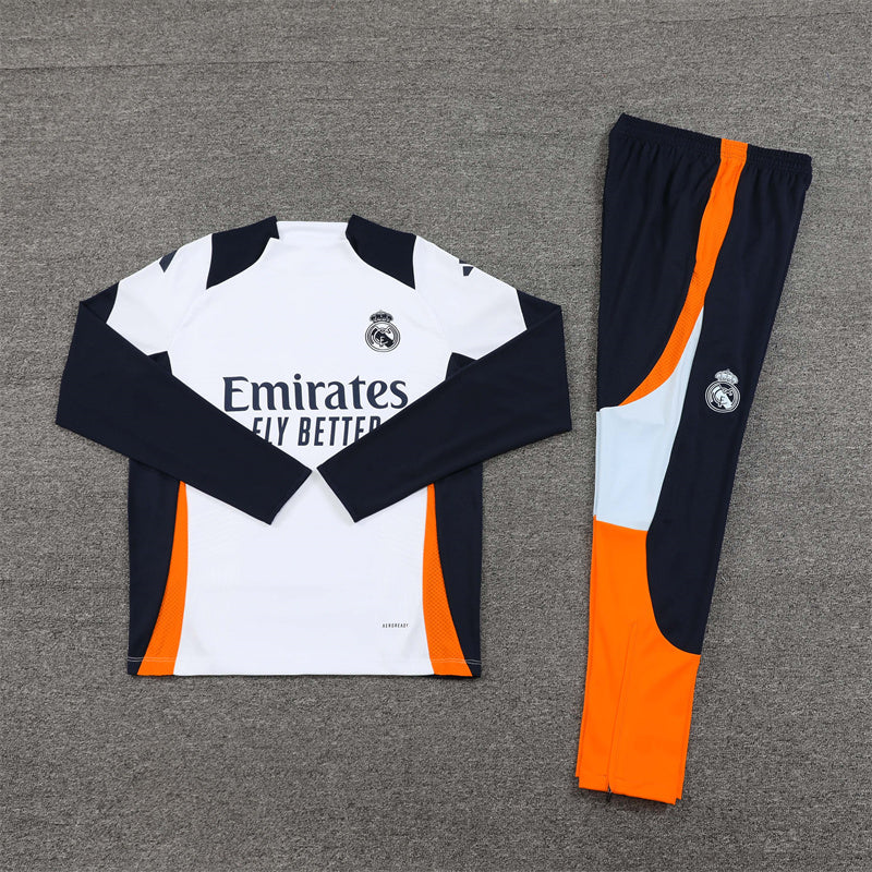Real Madrid Dark Blue and White Design 1 Tracksuit
