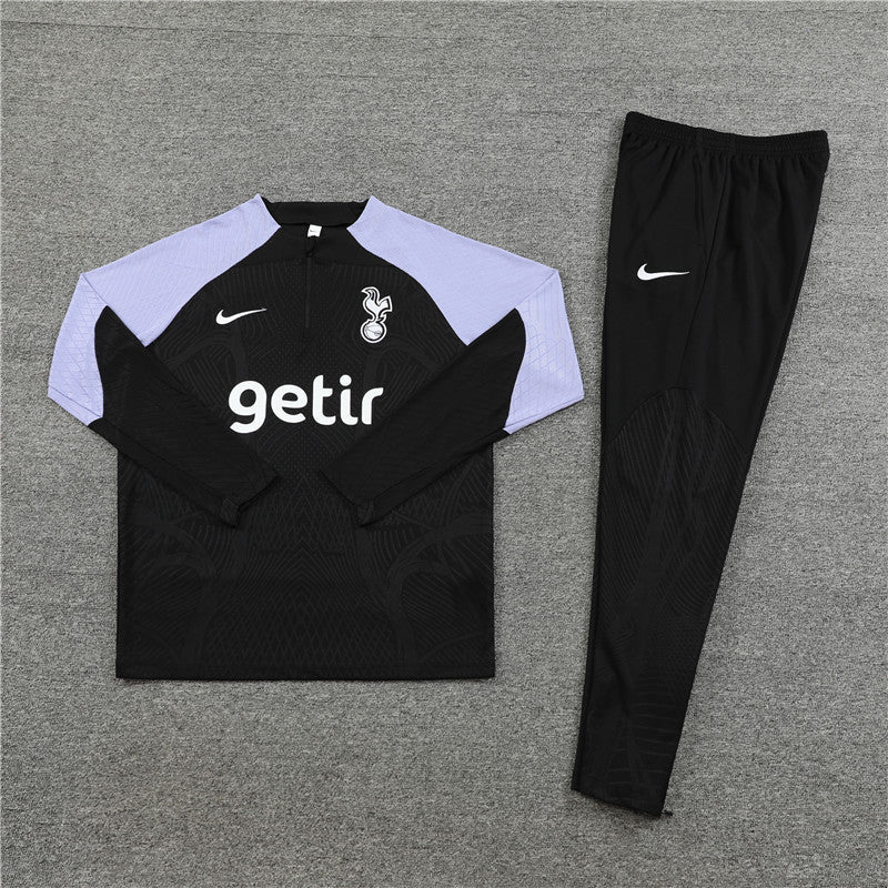 Tottenham Black Design 2 Tracksuit