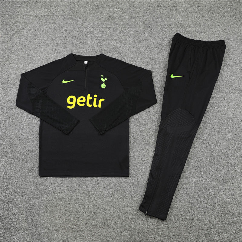 Tottenham Black Design 1 Tracksuit