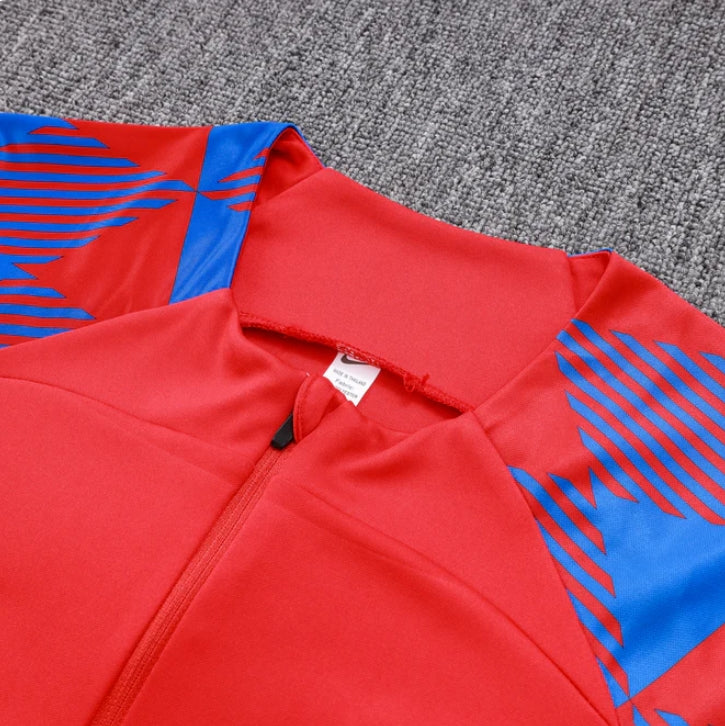 Barcelona Dark Blue and Red Design 3 Tracksuit