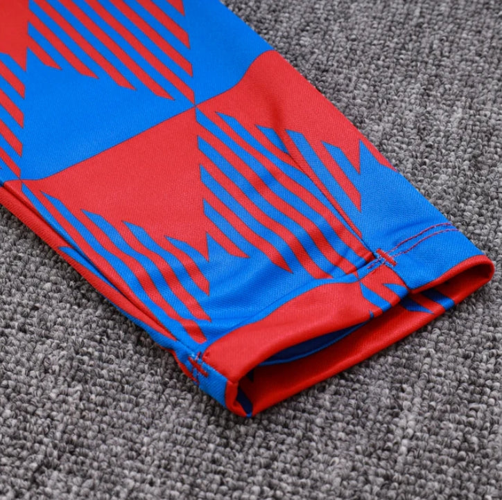 Barcelona Dark Blue and Red Design 3 Tracksuit
